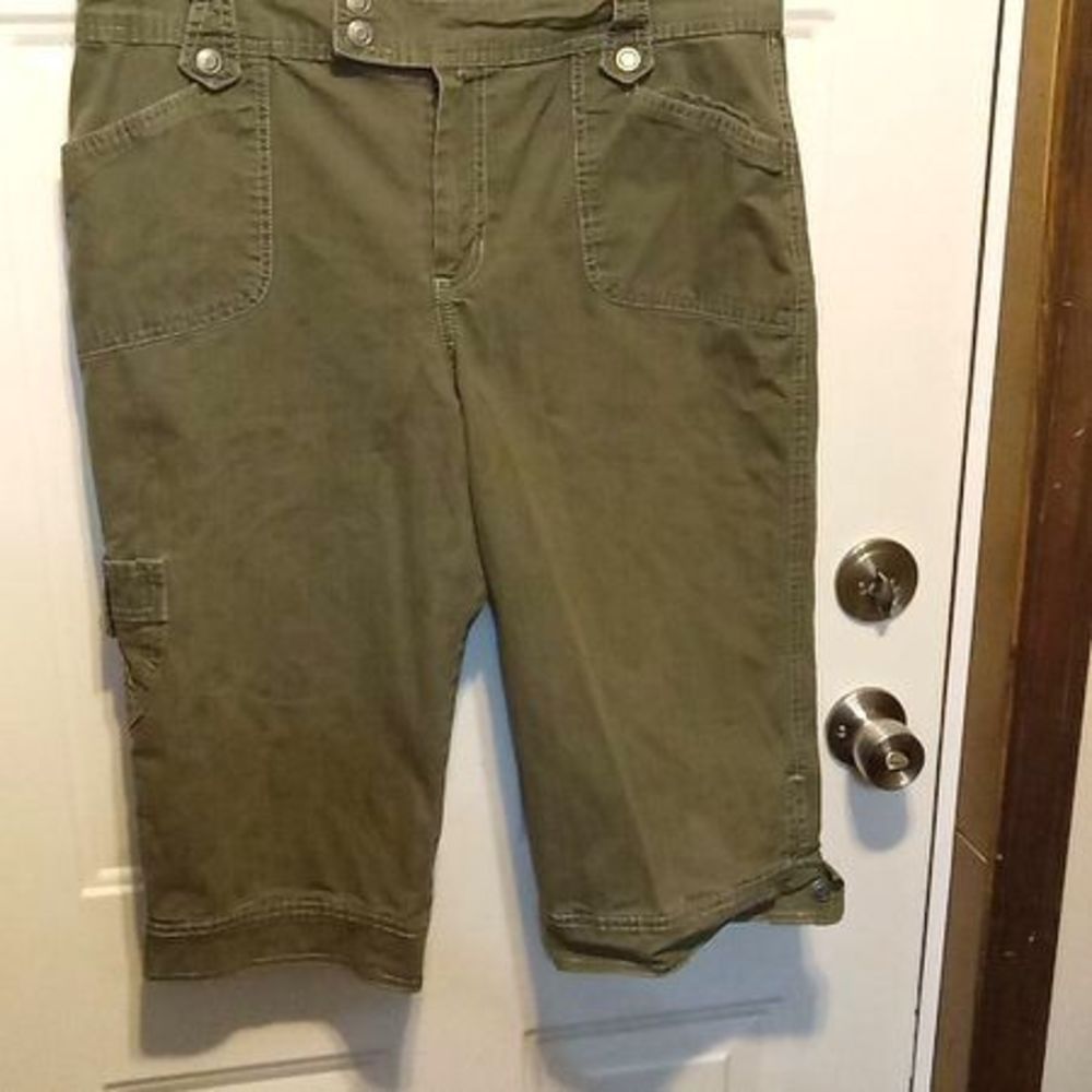 Gloria Vanderbilt Green Capri's‎  Women's Size 14